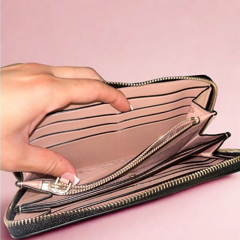 NWT Kate Spade New York | Black Zip-Around Wallet - Picture 9 of 14